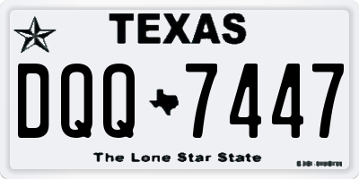 TX license plate DQQ7447