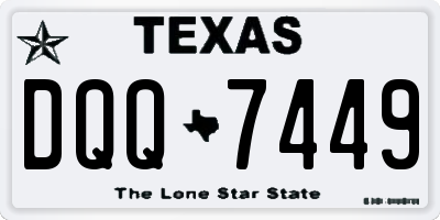 TX license plate DQQ7449