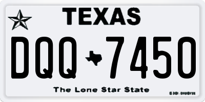 TX license plate DQQ7450