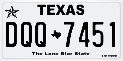 TX license plate DQQ7451