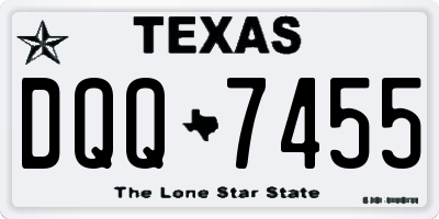 TX license plate DQQ7455
