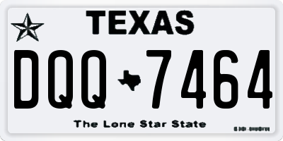 TX license plate DQQ7464