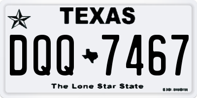 TX license plate DQQ7467