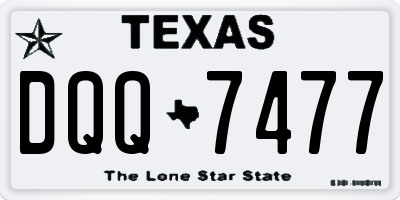 TX license plate DQQ7477