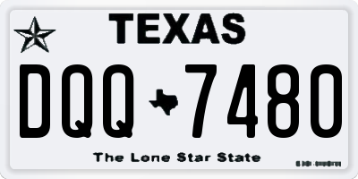 TX license plate DQQ7480