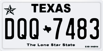 TX license plate DQQ7483