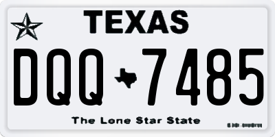 TX license plate DQQ7485