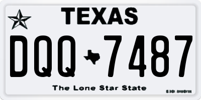 TX license plate DQQ7487