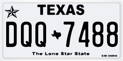 TX license plate DQQ7488