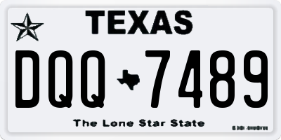 TX license plate DQQ7489