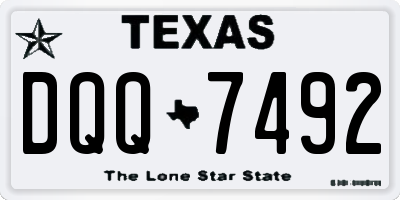 TX license plate DQQ7492