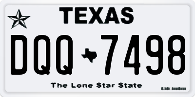TX license plate DQQ7498