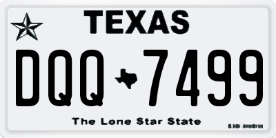TX license plate DQQ7499