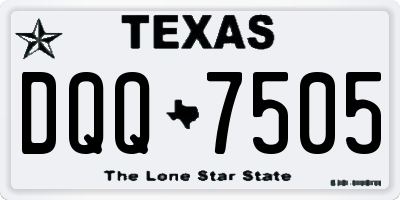 TX license plate DQQ7505