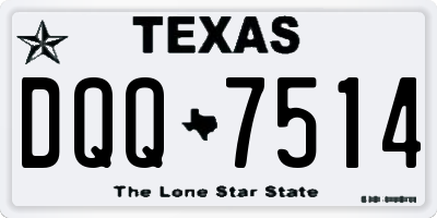 TX license plate DQQ7514