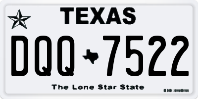 TX license plate DQQ7522