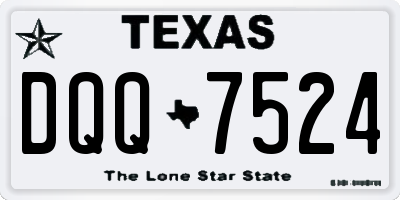 TX license plate DQQ7524
