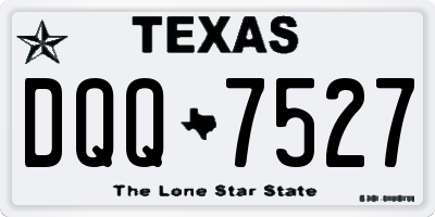 TX license plate DQQ7527