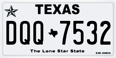 TX license plate DQQ7532
