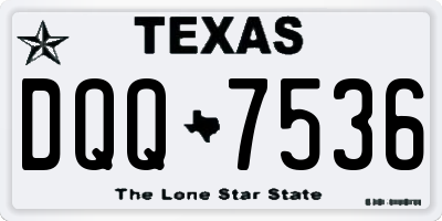 TX license plate DQQ7536