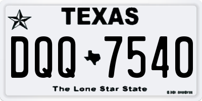 TX license plate DQQ7540