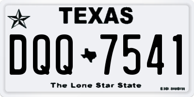 TX license plate DQQ7541