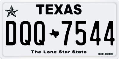 TX license plate DQQ7544