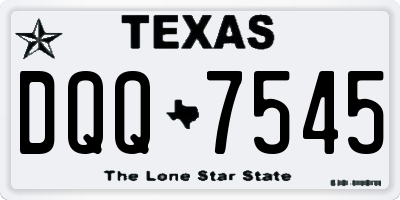 TX license plate DQQ7545