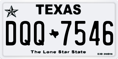 TX license plate DQQ7546