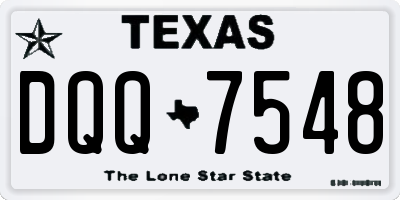 TX license plate DQQ7548