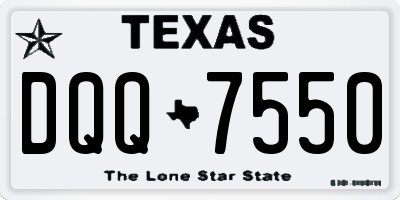 TX license plate DQQ7550