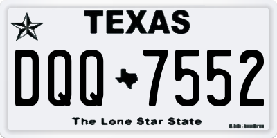 TX license plate DQQ7552