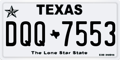 TX license plate DQQ7553