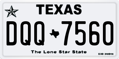 TX license plate DQQ7560