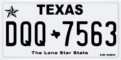 TX license plate DQQ7563