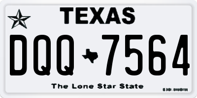 TX license plate DQQ7564