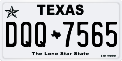 TX license plate DQQ7565