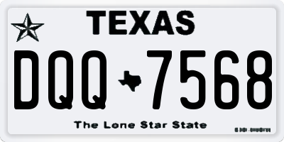 TX license plate DQQ7568
