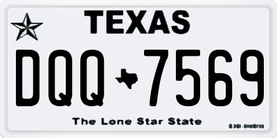 TX license plate DQQ7569