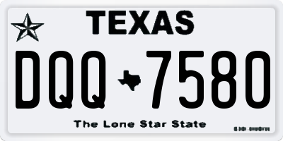 TX license plate DQQ7580