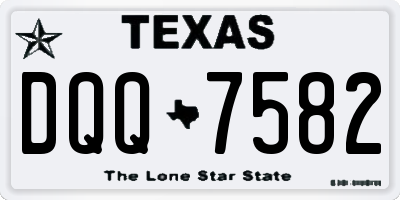 TX license plate DQQ7582