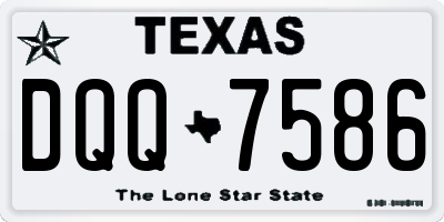 TX license plate DQQ7586