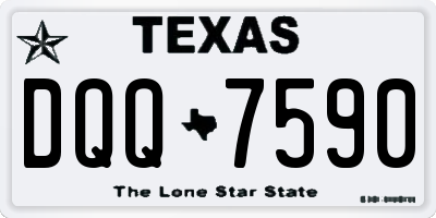 TX license plate DQQ7590