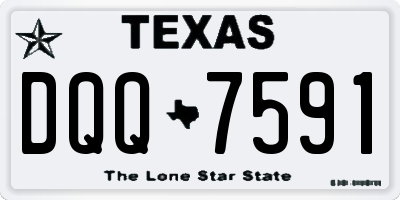 TX license plate DQQ7591