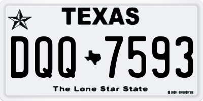 TX license plate DQQ7593