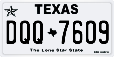 TX license plate DQQ7609
