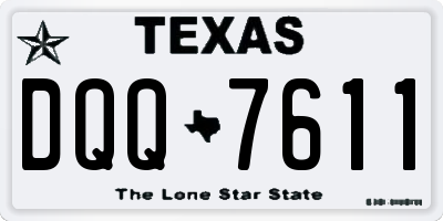 TX license plate DQQ7611