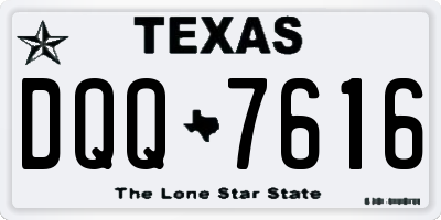 TX license plate DQQ7616