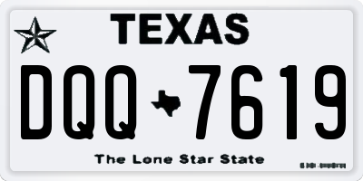 TX license plate DQQ7619