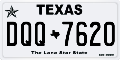 TX license plate DQQ7620